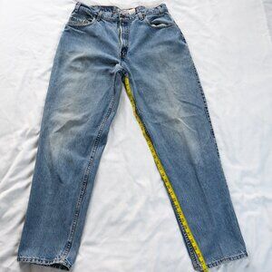 Vintage Levi’s 545 Loose Fit Jeans – 38x34 – Made in USA – 1994 – Leather Patch